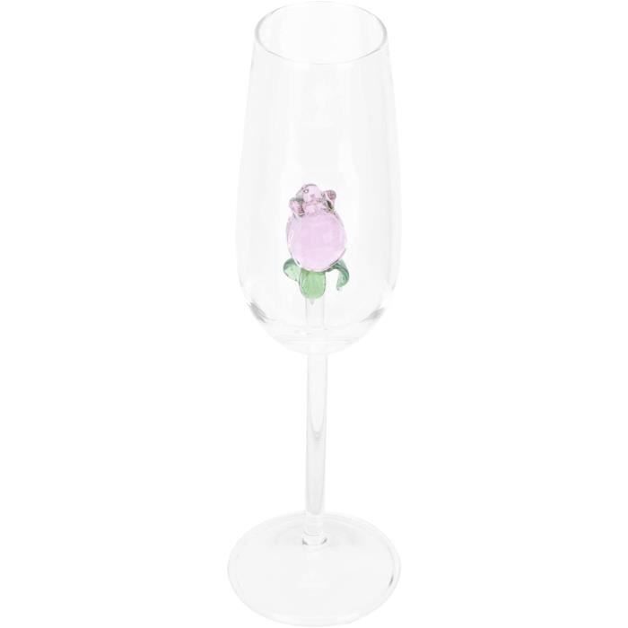 Verre De Champagne De Mariage Rose Fleur Grillage Flutes Champagne Flutes Pour Anniversaire De Mariage Partie Decoration Boire De La Cdiscount Maison