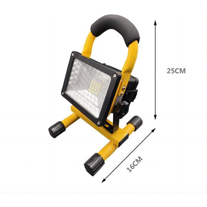 Thanmoer Projecteur LED Rechargeable Lampe rechargeable 30W 3 modes déclairage Portable Super Brillant Lampe de Travail