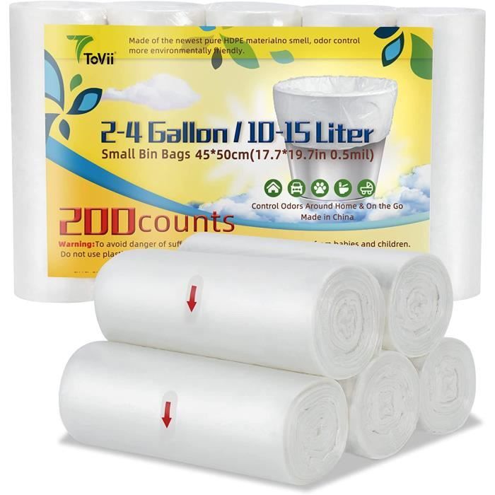Lot De 10 Grands Sacs Poubelles 1000 Litres - 230x80x50 Cm - 80 Microns Extra Résistants Transparents