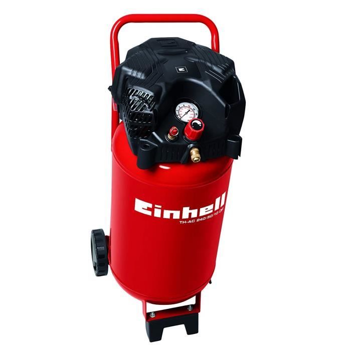 Compresseur - Einhell - TH-AC 240-50-10 OF - 1500 W - 50 L - Guidon et grandes roues