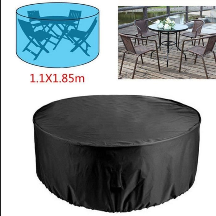 Extérieur Housse De Protection Pour Brasero Round - Noire Imperméable, Anti- UV - Taille 75x30cm - Ideale Jardin, Terrasse Housse Foyer