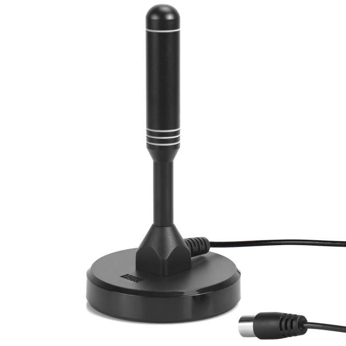 Antenne TV Intérieure Numérique – Réception 4K/1080P, Base Magnétique, Amplificateur 2025 - 6