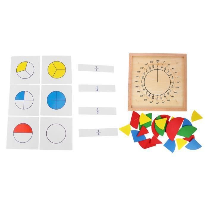 CRAZE Montessori Mathématiques En Bois Fraction Division Cercles Aides Pédagogiques Jouets