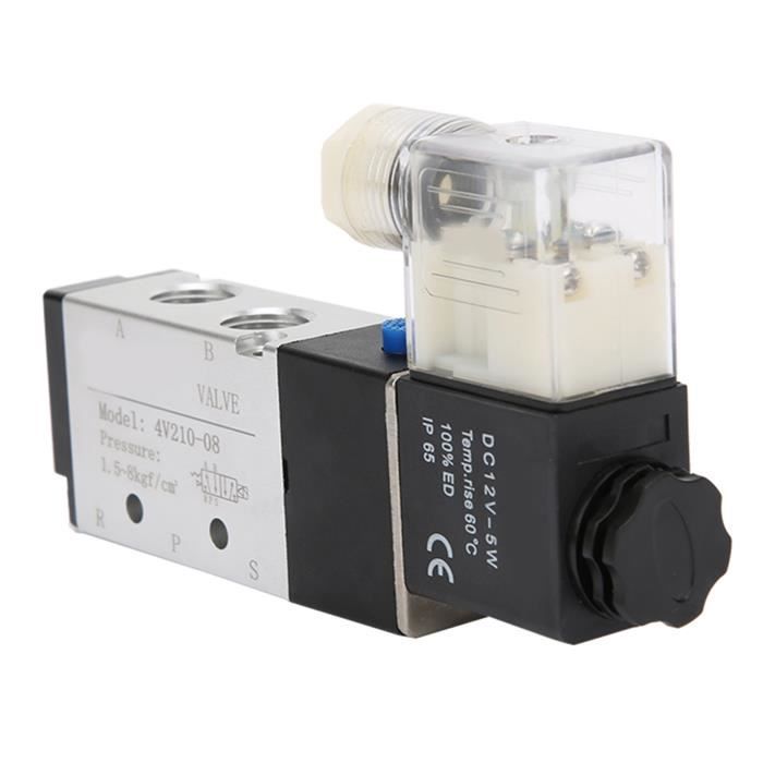 Vanne Pneumatique 4A210-08, 2 Positions 5 Voies, PT 1/4", 0-0.8 MPa - Pour Automatisme