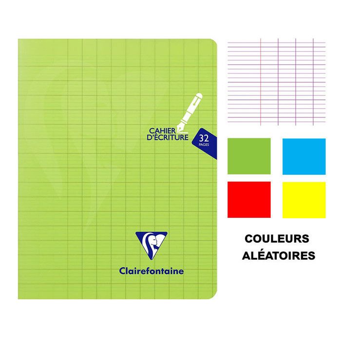 Cahier Grand Carreaux Seyès 17x22 Cm – 96 Pages – 90 G/m² – Couverture Polypropylène Bleu Solide Et Pratique