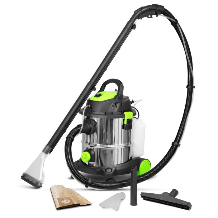 Aspirateur eau et poussi&egrave;res / shampouineuse 1400W - 20L inox - 18 Kpa avec soufflerie - Constructor 