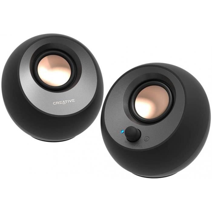 Enceinte Creative Pebble V3 – Bluetooth 5.0, 8W RMS, USB-C - vue 6