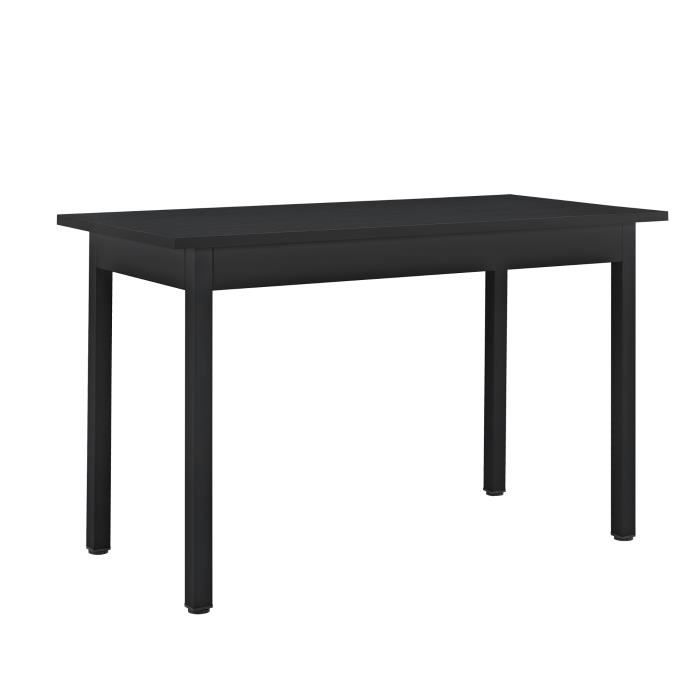 en.casa Table modèrne noir pour 4 personnes 120x60cm Table de salle de séjour table de cuisine