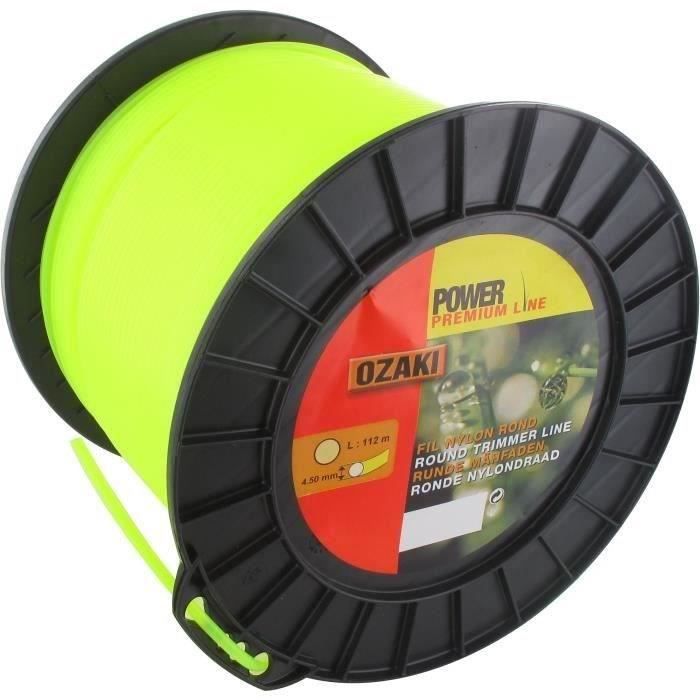 Bobine fil nylon rond OZAKI PREMIUM - Longueur: 112m, Ø: 4,50mm