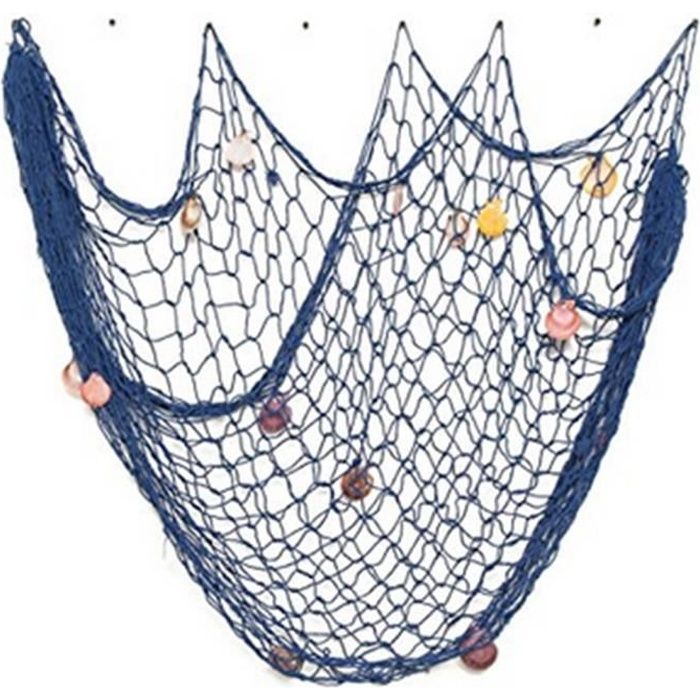 Filet de pêche décoratif maritime avec coquillages à suspendre — free download