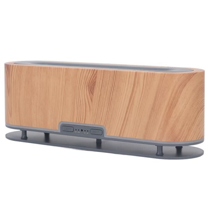 Diffuseur Aromathérapie Avec Effet Flamme LED 7 Couleurs - Humidificateur Silencieux, Arrêt Auto, 230 Ml - Blanc