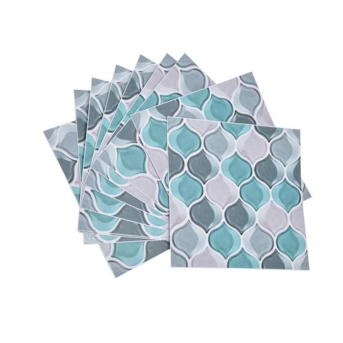 STICKGOO Carreaux de dosseret à coller, 30,5 x 30,5 cm, à coller sur le dosseret de cuisine, autocollant autoadhésif pour dosseret de cuisine et salle de bain (10 feuilles, gris carrare
