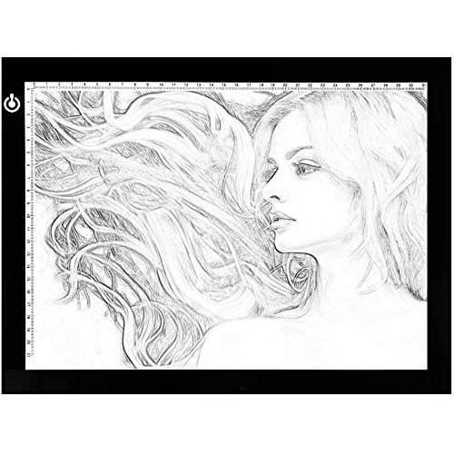 Tablette Lumineuse A4 Ultra-Mince 4.2mm LED Pour Dessin - Gradation Continue 0-4500 Lux - USB Rechargeable