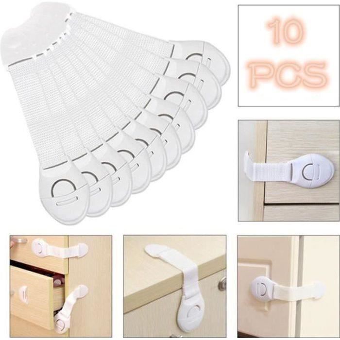 Sécurité Enfant Iwobi - Serrures Pour Portes Coulissantes - Pack 4 - Adhésif Fort Sans Perçage
