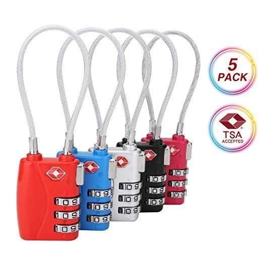 Lot De 4 Cadenas Code 4 Chiffres, Cadenas Valise Avion Petit Cadenas A Code College Métal Pour