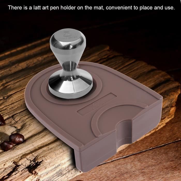 Yoassi Tapis De Tamper Café Silicone Antidérapant - Accessoire Barista Avec Rainures