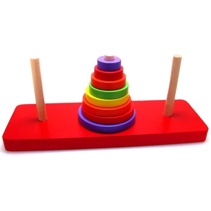 Jeux en bois La Tour de Hanoï - Jeu en bois de réflexion
