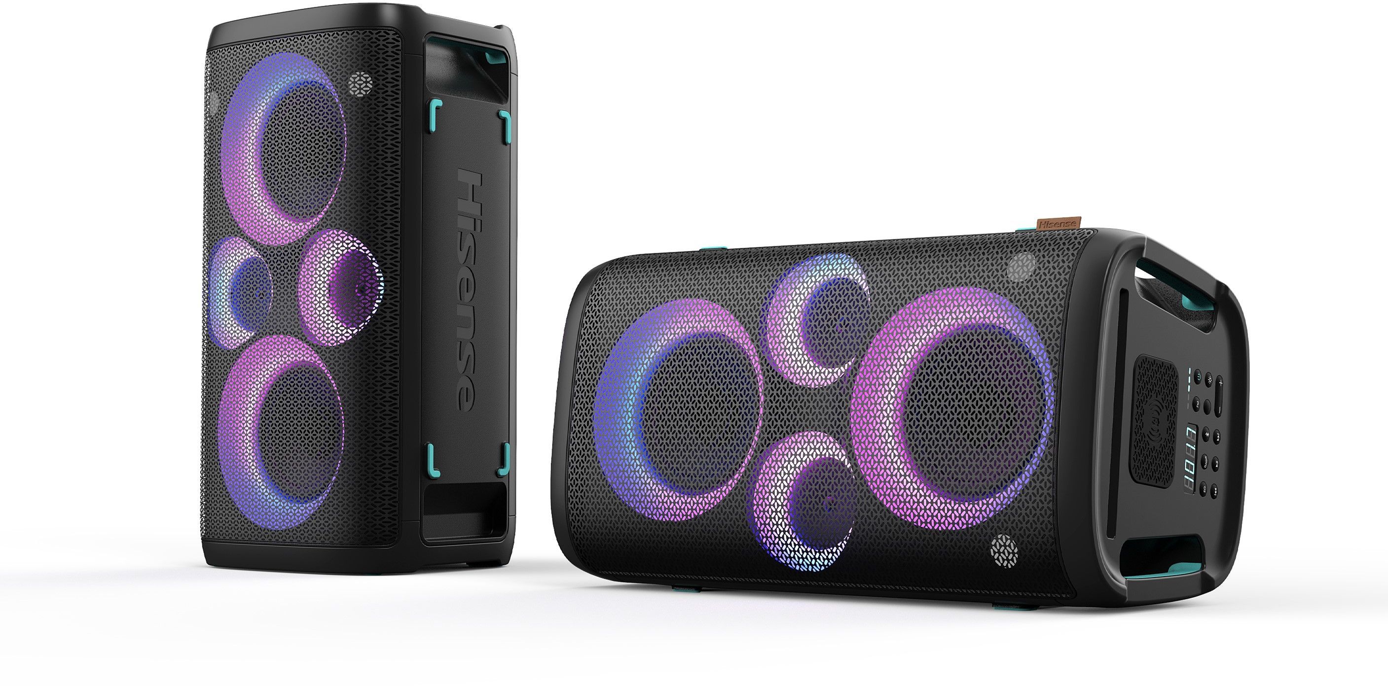 Enceinte de soirée - HISENSE - HP100E Party Thunder - Bluetooth - Jeux de lumière LED - Karaoké - Étanche IPX4