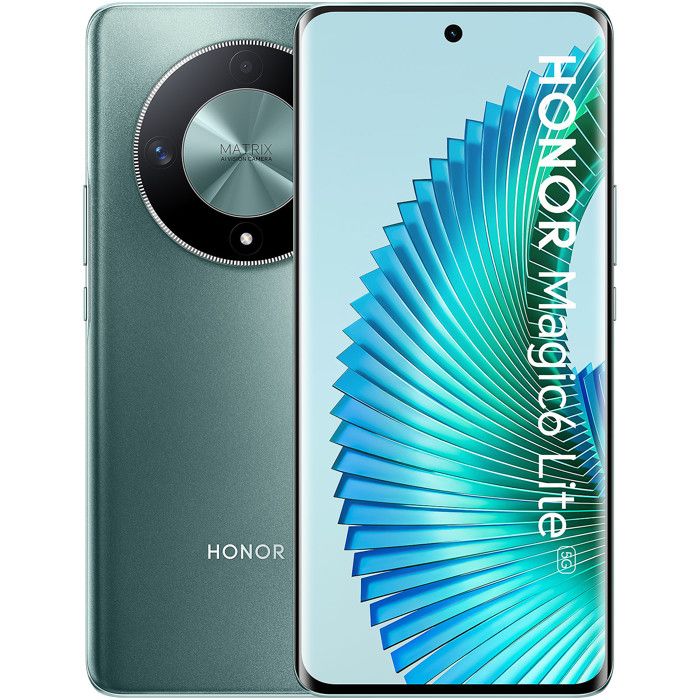 HONOR Magic6 Lite 5G 8+256Go Vert Téléphone Snapdragon 6450 6.78 AMOLED 120Hz Appareil photo principal 108MP 5300mAh Smartphone
