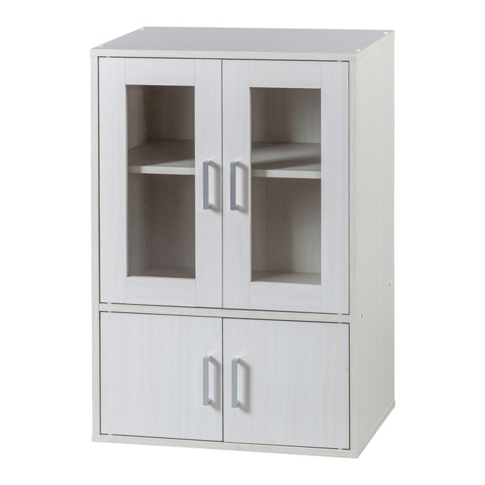 Iris Ohyama Meuble Bibliothèque de rangement Vaisselier Buffet -GKN-9060- Chêne Blanc L24 x P29 x H90 cm Iris Ohyama Meuble Bibliothèque de rangement Vaisselier Buffet -GKN-9060- Chêne Blanc L24 x P29 x H90 cm