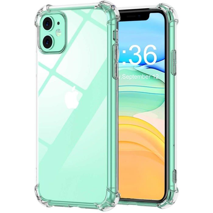Coque Silicone Transparente Renforcée Pour IPhone 13 - Little Boutik, 4 Coins Protégés, Neuve