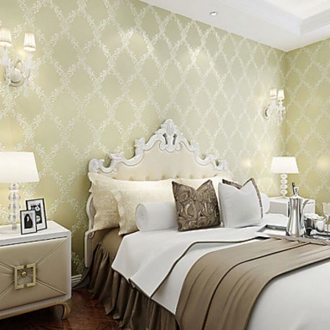 Téléchargement gratuit Images Papier Peint Intisse Classique Et Elegant A Motif En Fleurs Jaune dernière par
