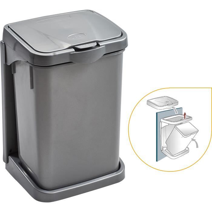 MHOME Poubelle contre porte - 15 L avec seau - Intérieur - Cdiscount Maison