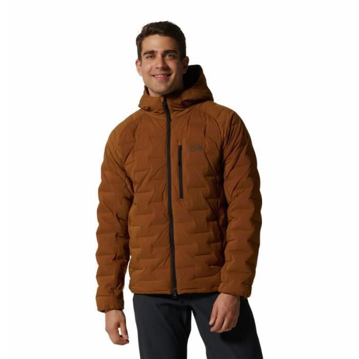 Doudoune à capuche Mountain Hardwear Stretchdown - Marron - Homme - Sports dhiver - Respirant - Manches longues