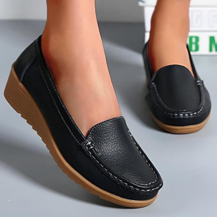 Chaussures Femme En Toile à Enfiler – Mocassins Décontractés Légers, Semelle Plate, Polyvalents, Pour Travail, Tennis Et Loisirs