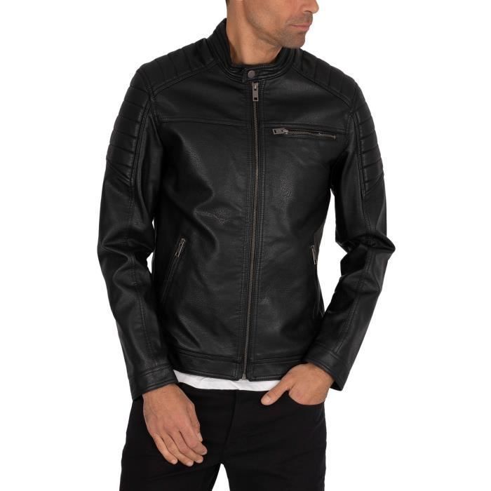 Jack Jones Pour des hommes Veste en daim Rocky Noir Noir