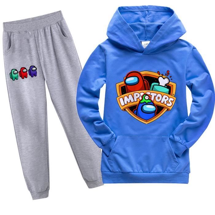 Ensemble De Survêtement Enfant 2 Pièces 2025 - Sweat à Capuche + Pantalon Jogging, Imprimé Lettres, Unisexe, Décontracté - 10