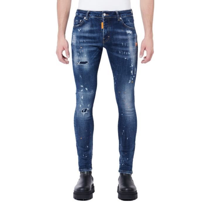 Jeans My Brand bleu - NEON ORANGE WASHED DENIM Bleu - Cdiscount  Prêt-à-Porter