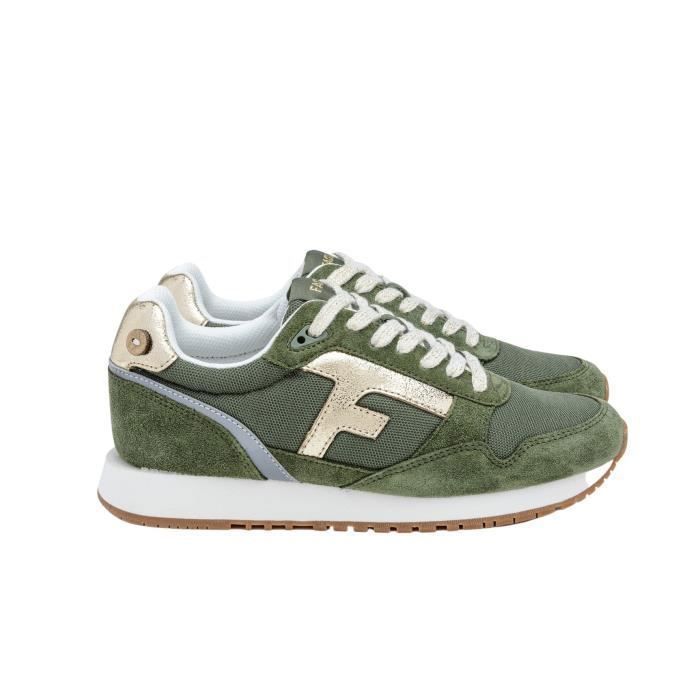 Faguo Baskets femme Faguo Syn Woven Suede - vert/blanc - 39
