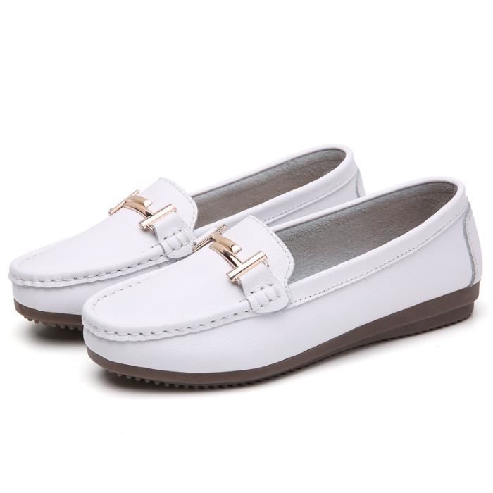 Mocassins Légers Pour Femme - Chaussures Décontractées à Enfiler - Couleur Unie - Chaussures De Travail Confortables