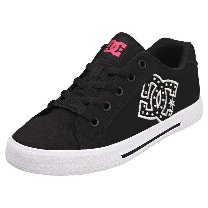 Baskets DC Shoes CHELSEA ADJS300243BZE Femme Noir Argent 42 EU Noir argent Cdiscount