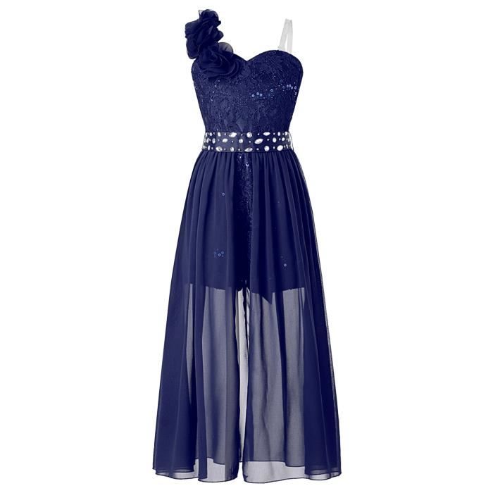 Robe Bleue Mousseline Superposée Pour Fille 5-6 Ans – Idéale Mariage & Fêtes
