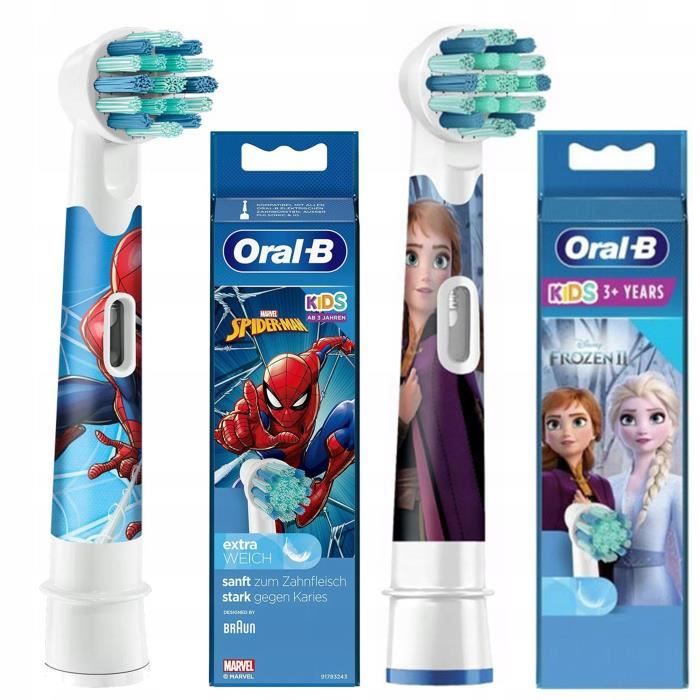 Brosse à Dents électrique Oral-B Pro Kids Spider-Man - Modèle Enfant Marvel - Brossette Rechargeable