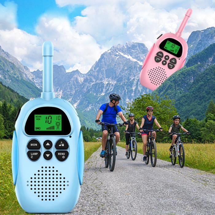 Joellfuner Talkie-Walkie Enfants Spider - Lot De 2 - Portée 300 M - Avec Lanyards Et Tournevis - Cadeau Dès 3 Ans