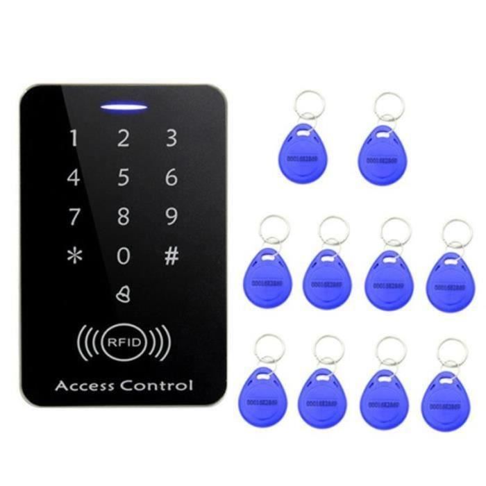 Système de contrôle d'accès de RFID + 10 x porte-clés RFID