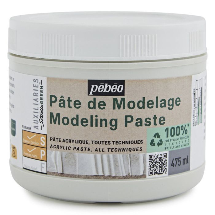 Pâte de modelage - Peinture acrylique - Reliefs - Empâtements - Pébéo - 475ml