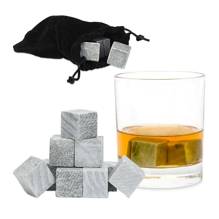 9 Pierres à Whisky En Stéatite Naturelle – Glaçons Réutilisables Pour Spiritueux Sans Dilution