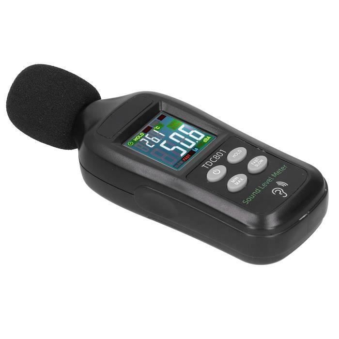 HURRISE Mesure du bruit TDC801 Testeur de Décibels de Bruit Affichage