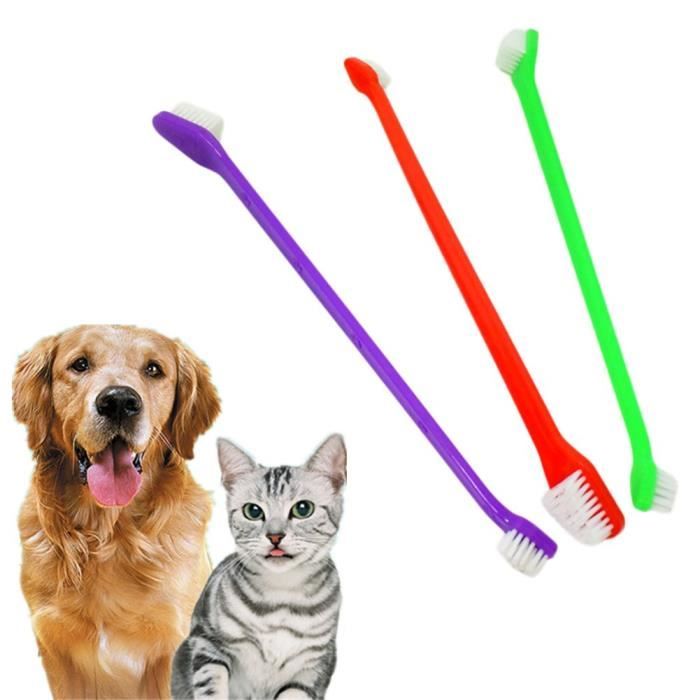 3x Brosse A Dents Pour Chien Chat Outils De Nettoyage Dentaire Pour Animal Domestique Couleur Aleatoire Cdiscount Au Quotidien