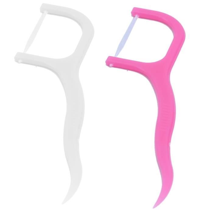 Lot De 50 Cure-dents Jetables Avec Soie Dentaire - Hygiène Buccale - Neuf En Emballage D'origine
