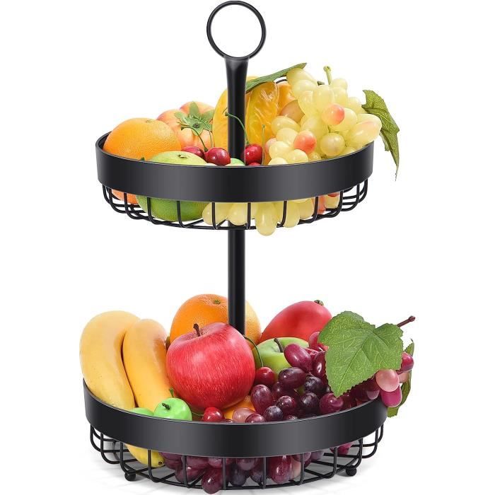 Corbeille à Fruits Sur Pied Avec Couvercle Transparent En Forme De Dôme – Design Ours – Idéal Salon & Cuisine