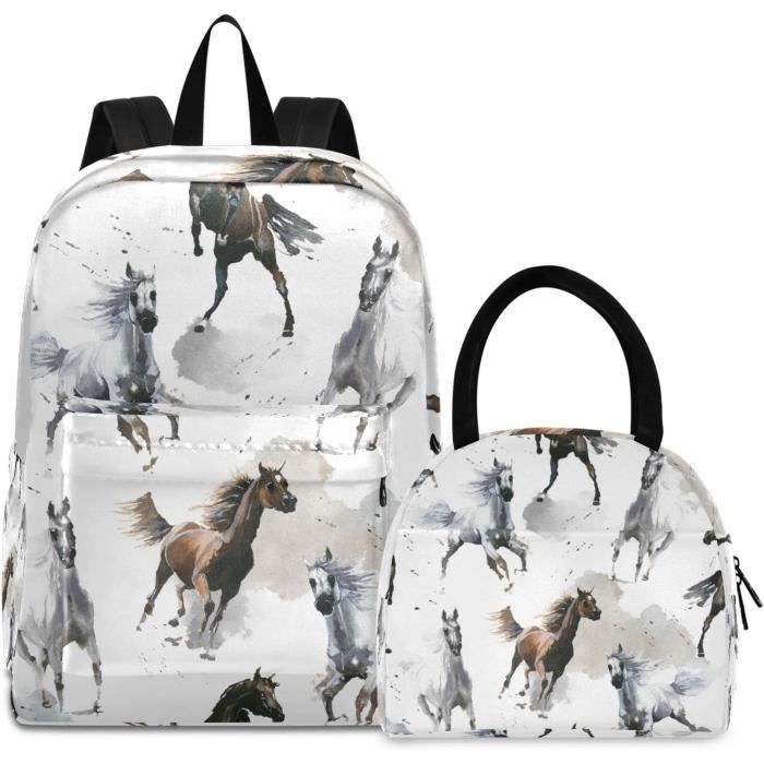 Sac à Dos Scolaire Avec Port USB | Léger Et Spacieux | Pour Collège, Lycée, Voyage | Trousse Et Sac à Lunch Inclus