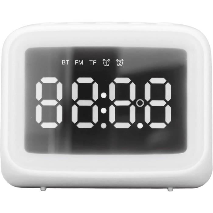 Réveil Haut-Parleur, Radio-Réveil Avec Carte Tf, Petit Lecteur De