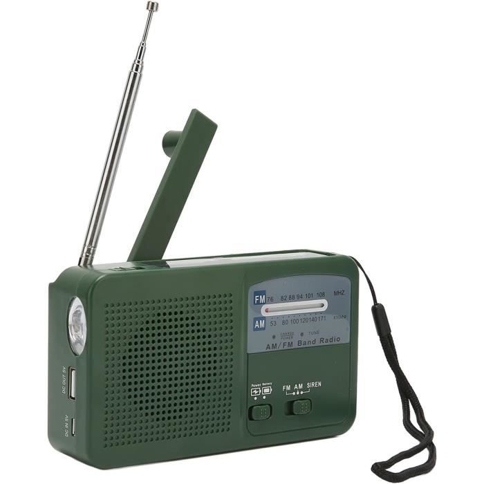 Radio D'Urgence Solaire Portable Am Fm Usb Radio D'Urgence À Manivelle ...