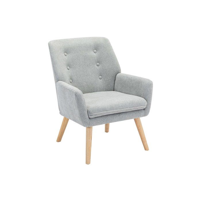 Fauteuil en tissu gris SERINO