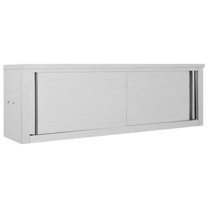 vidaXL Armoire de cuisine avec portes coulissantes 150x40x50 cm Inox 51054